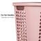 Mind Reader 50L Tapered Laundry Hamper with Swiss Cross Cut-Outs, Pink